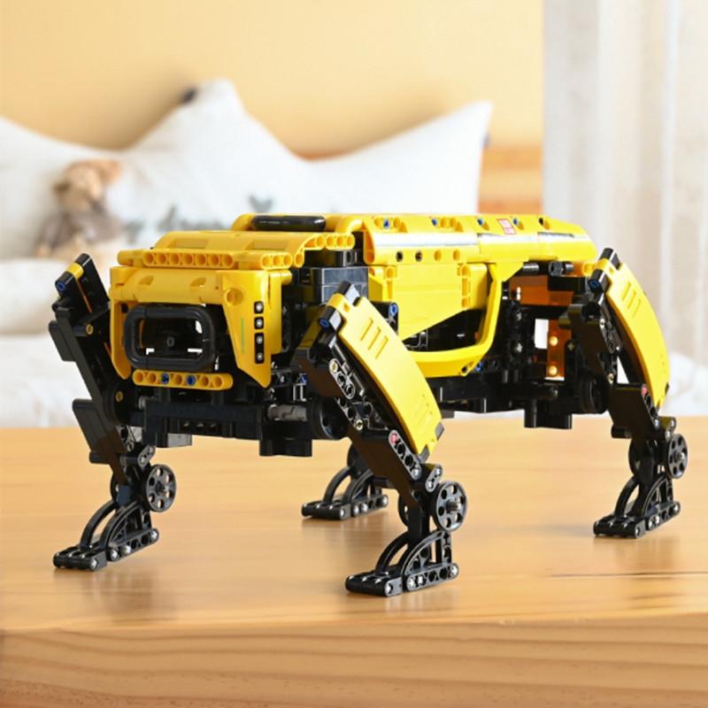 New Remote-controlled Robot Dog Smart Building Blocks Alpha Mechanical Dog Children's Toy Boy