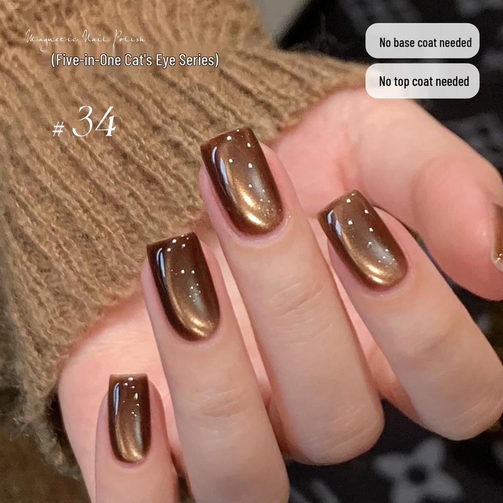 KaSi 2025 Autumn/Winter Sparkle Cat Eye Gel Polish - One-Step, Five-in-One Color for Nail Art