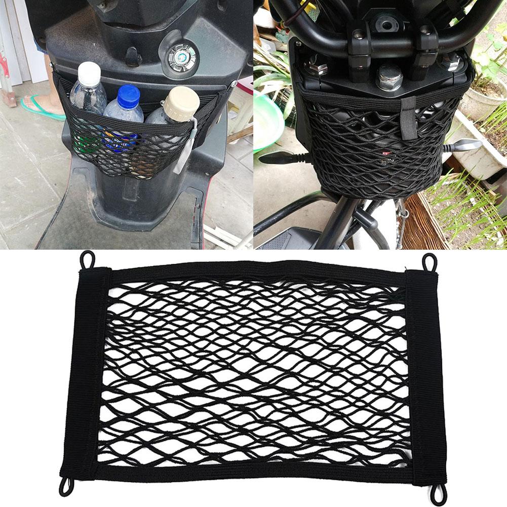Elastic Motorcycle Cargo Net Storage Bag with Strong Nylon Hooks for Securely Fixing Luggage on Motorbikes and Electric Vehicles