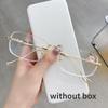 Frameless Small Square Ultra Light Eyewear New Anti Blue Presbyopic Eyeglasses Unisex High Definition Anti Ray Reading Glasses