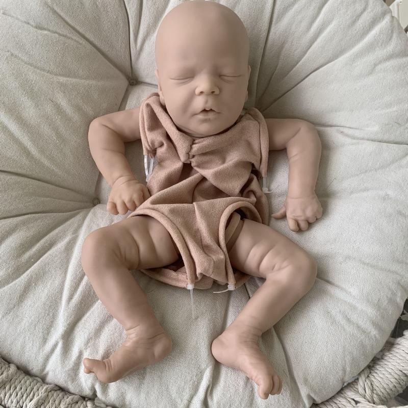 

18-дюймові набори для ляльок Reborn Darren Нерозфарбовані незавершені частини ляльки Baby Doll із закритими та відкритими очима DIY Аксесуари для ляльок Bebe Reborn для колекціонерів ляльок closed eyes