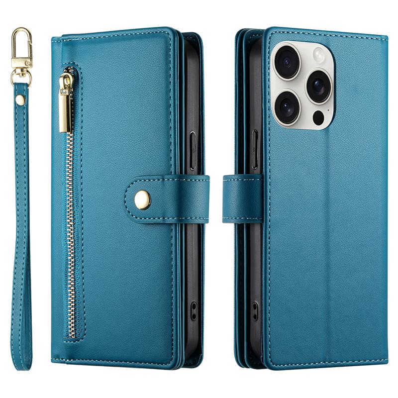 For Samsung S24FE mobile phone leather case, flip mobile phone case, zipper card samsungIPHONE16