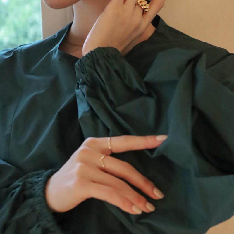 Modernlike anillo audaz de plata con relleno de oro de 14k anillo de tuercas