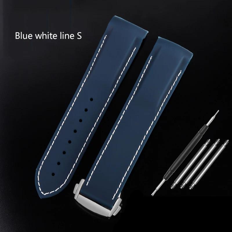 

Классический 22 мм силиконовый ремешок для часов Omega Planet Ocean 600 Quarter Orange Seamaster 300 резиновый ремешок изогнутый конец водонепроницаемый мужской браслет 22mm