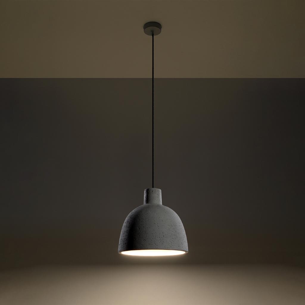 Lampa Wisząca Orango 1 E27 Szary Beton Lumilo 02.153.81
