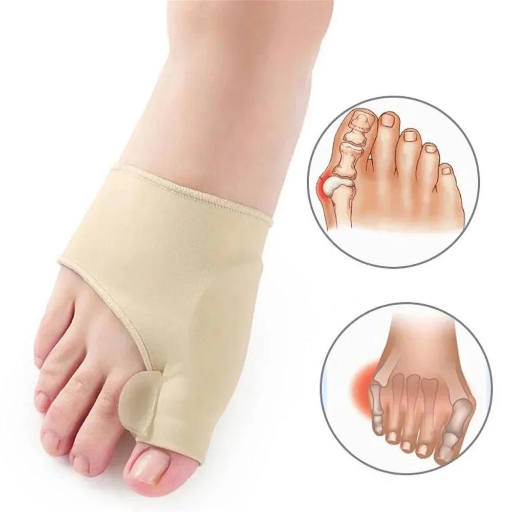 1 Çift Parmak Ayırıcı Halluks Valgus Bunyon Düzeltici Ortotik Ayak Kemik Başparmak Ayarlayıcı Düzeltme Pedikür Çorabı Düzleştirici