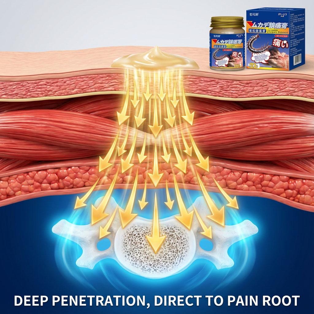 Chinese Herbal Balm for Back Pain Relief Centipede Ointment for Lumbar Disc and Muscle Strain