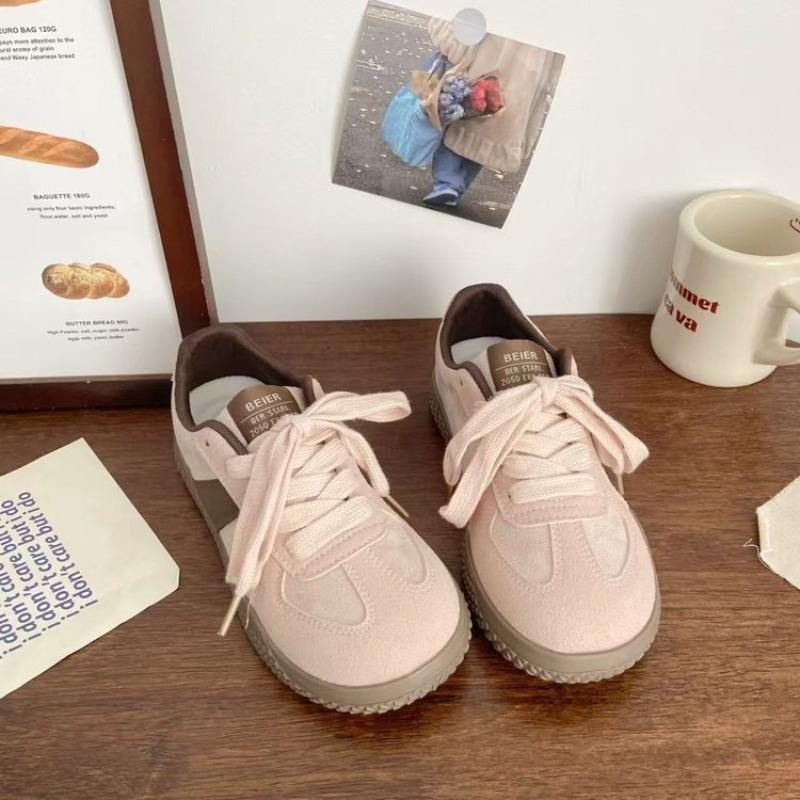 Sweet Retro Pink Board Shoes Women's Autumn New Versatile Casual Board Shoes Tide