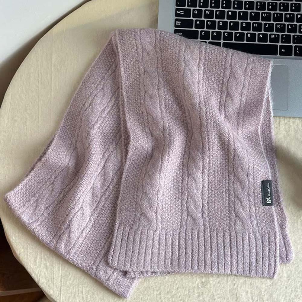 Spandex Knitting Wool Scarf Acrylic Fibers Winter Warmer Scarf Long Thickened Neckscarf  Couple