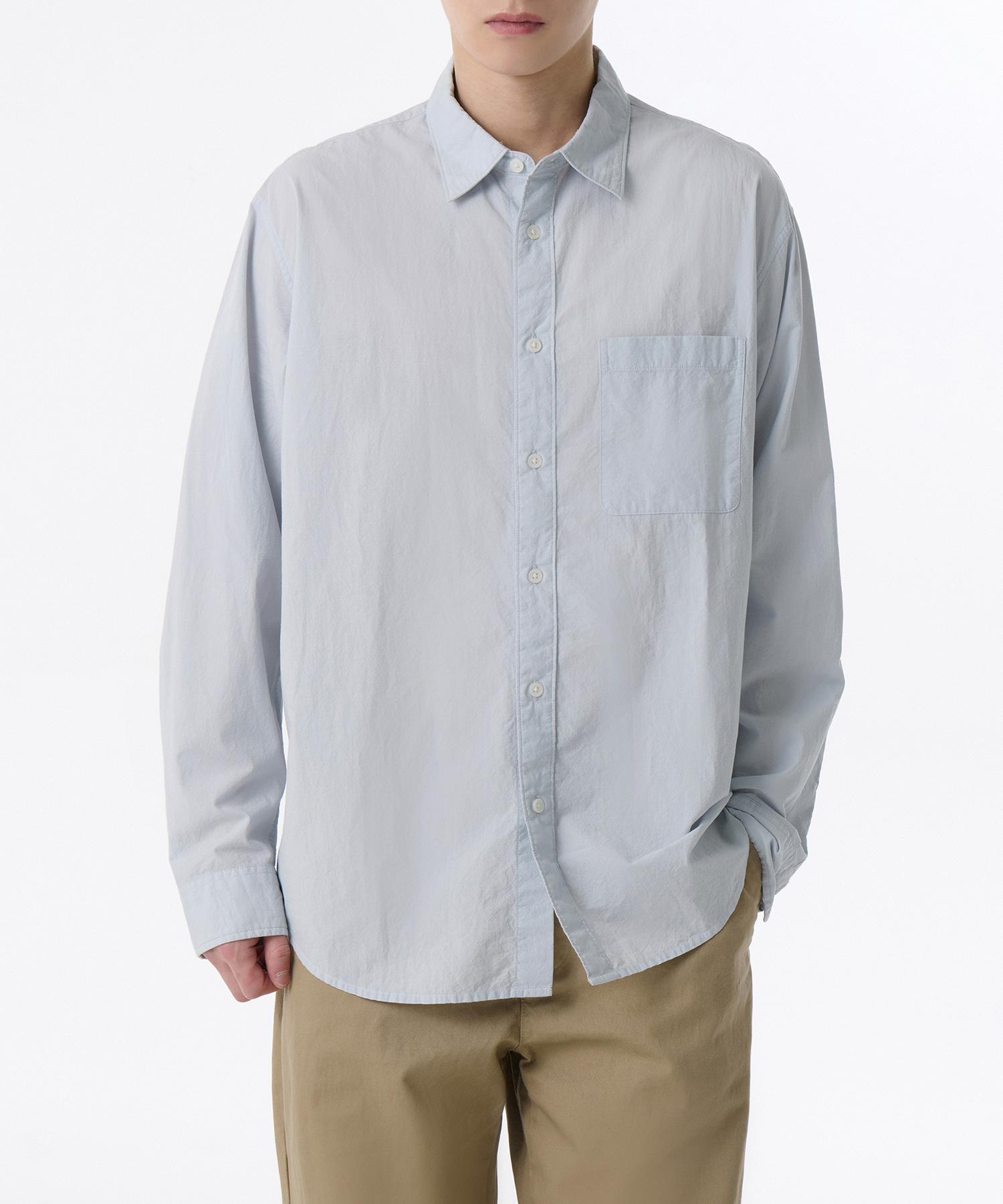 Musinsa Standard Relaxed Micro Seersucker Shirt [Sky Blue] Sky Blue/M