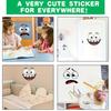 4Pcs Cartoon Face Trash Can Stickers Self-Adhesive Waterproof Pvc Glossy Finish For Wall, Toilet, Refrigerator Indoor Outdoor