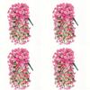 2/4Pcs Versatile Outdoor UV-Resistant Artificial Morning Glory & Eucalyptus Hanging Decor Perfect For Home Garden And Weddings