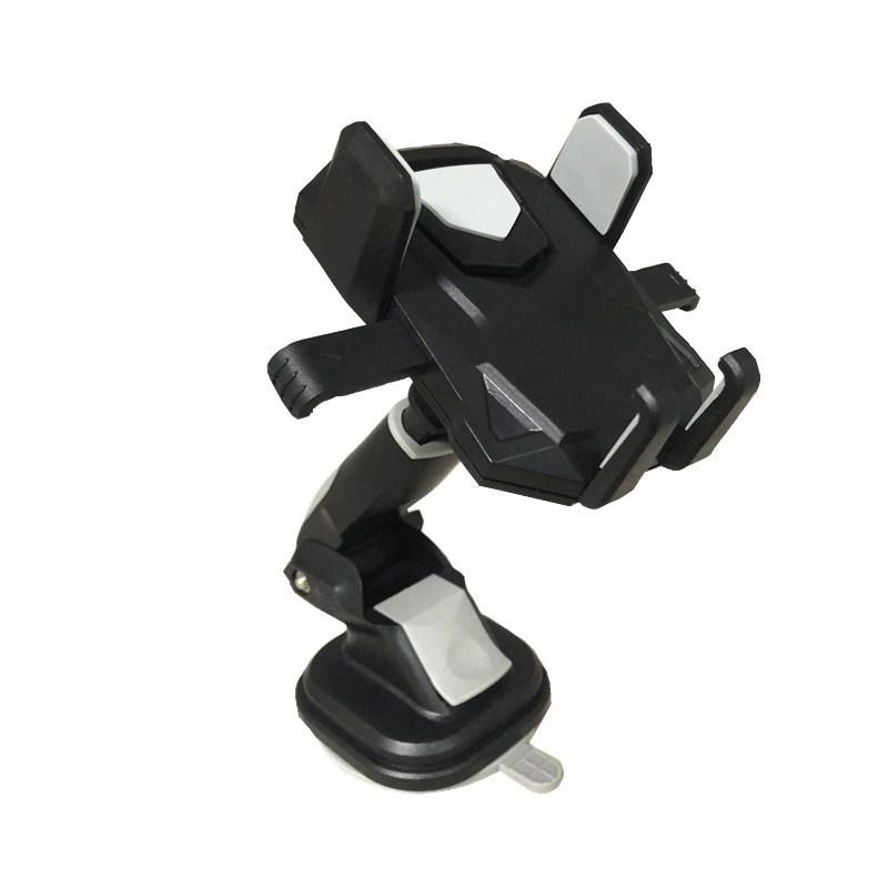 

Вращающийся на 360° держатель для телефона в автомобиль с присоской серебряный серый