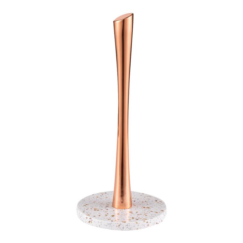 Marble Base Kitchen Paper Towel Holder Roll Paper Holder Punch Free Desktop Accessories Storage Shelf