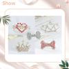 DaFuEn Dog Hair Clips Bows for Pet Puppy Crown Barrettes Girl Tiara Crystal Rhinestone Dog Hair Accessories for Chihuahua Yorkie Shih Tzu Pet Bows