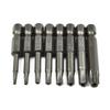 Professional Grade 1/4 Inch Hex Shank Torx Screwdriver Bits 5 Pieces