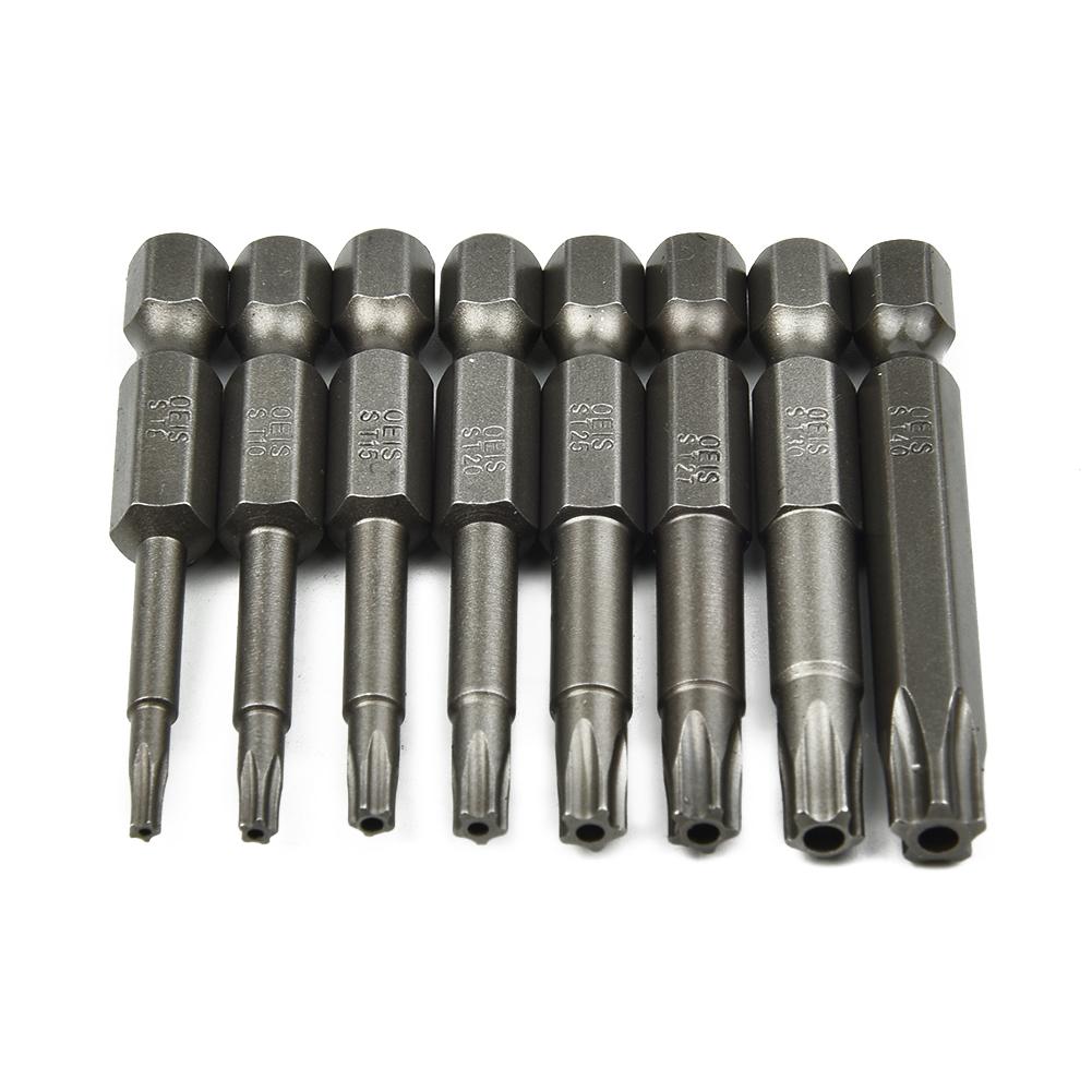 Professional Grade 1/4 Inch Hex Shank Torx Screwdriver Bits 5 Pieces
