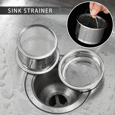 Stainless Steel Cleaning Stuff Cover Food Hair Stopper Plug Filter Basket Colander Sink Strainer