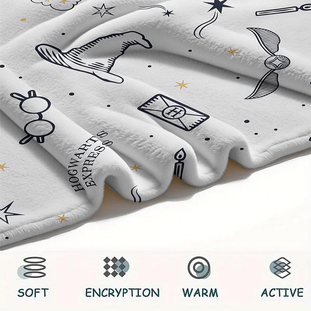 Harry Potter Flannel Blanket, High quality Comfortable for All Seasons, Home Decor, Warmth and Comfort