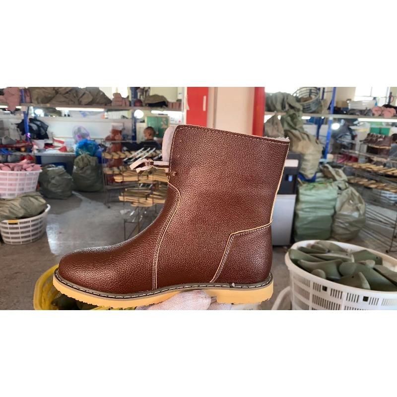 Low-top Snow Boots for Women in Plus-size Shoes, Low-heeled Round-toe Boot Boots
