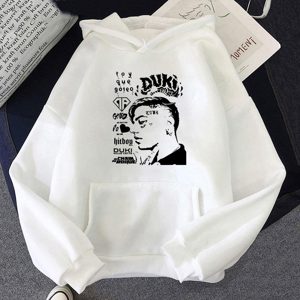Heavy Mental Streetwear Duki From The End of The World Hoodies Rapper Hip Hop Fashion Long Sleeve Hooded Pullovers Men