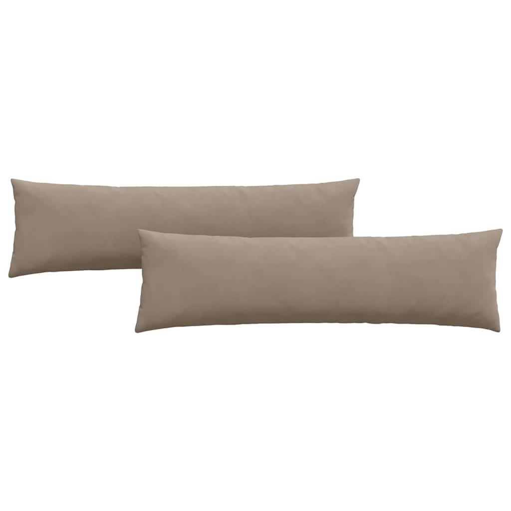 Sofa Cushions 2 Pieces Taupe 145 X 40 Cm Fabric