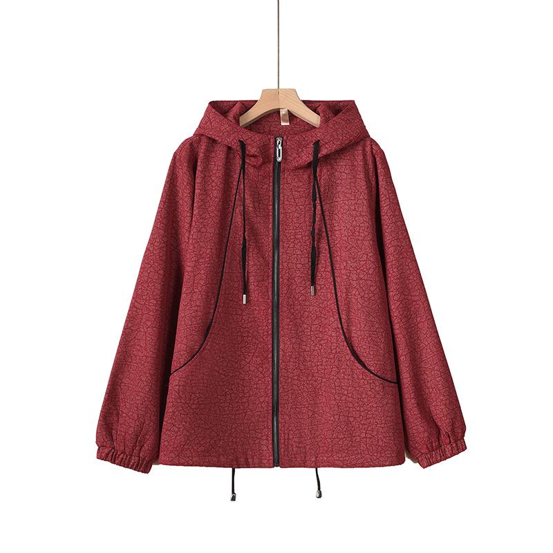 2025 New Plus Size Women's Trench Coat for Middle-aged and Elderly Moms - Spring/Autumn Wear