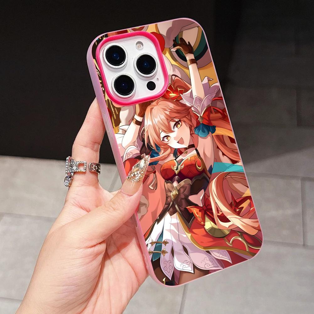 

HSR Guinaifen Желе Двойной слой Розово-красный Чехол для мобильного телефона для iPhone 17 16 15 14 13 12 11 Air Pro Max Plus Защитный iPhone 13 Pro Max