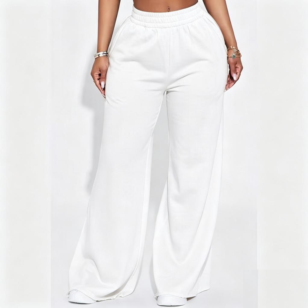Pantaloni della tuta casual da donna a vestibilità larga con elastico in vita per yoga e uso quotidiano