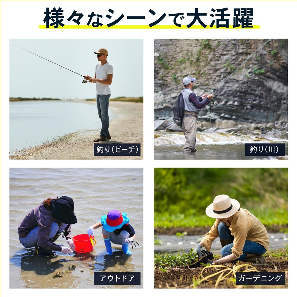 PYKES PEAK Hip Waders for Fishing to put on and take Radial Waterproof 5 sizes Hip to Waders for Car and Work Size [Easy off, sole, Breathable,