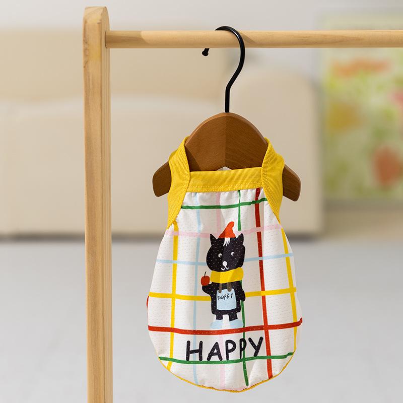 

25 лет новая одежда для собак весна и лето милый ледяной шелк рождественский медведь на подтяжках тонкий прохладный жилет одежда для питомцев XS (recommended weight 1-1.5kg)