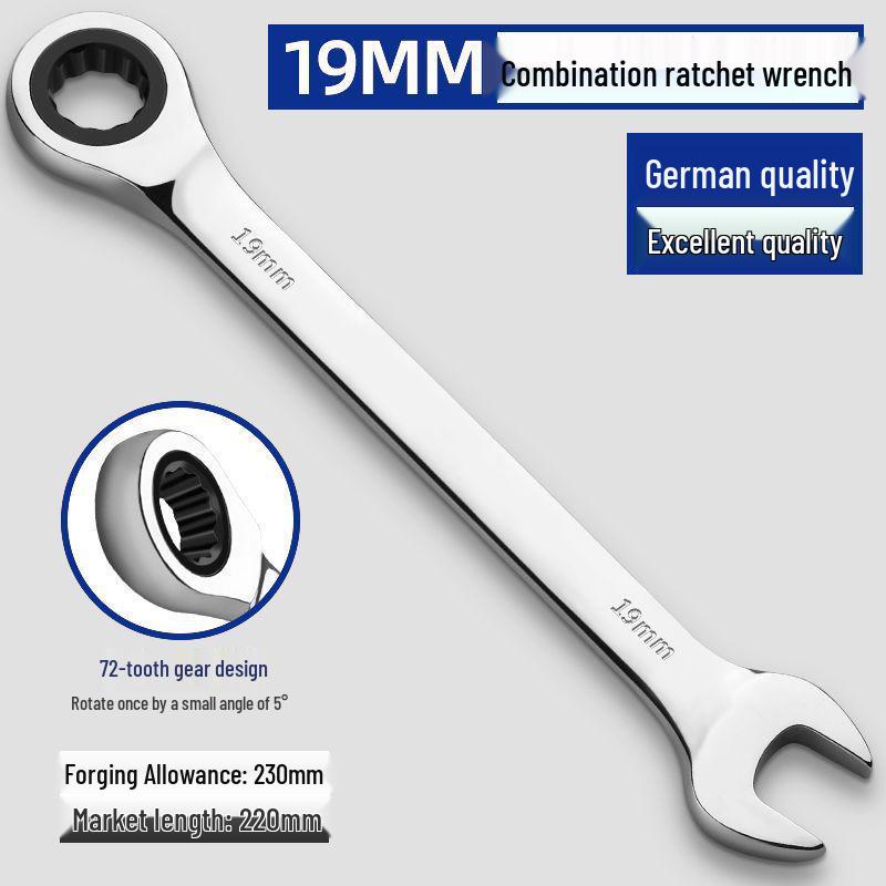 Dual-Purpose Multifunctional Ratchet Wrench Set: Open & Box-End Combination Tool Collection