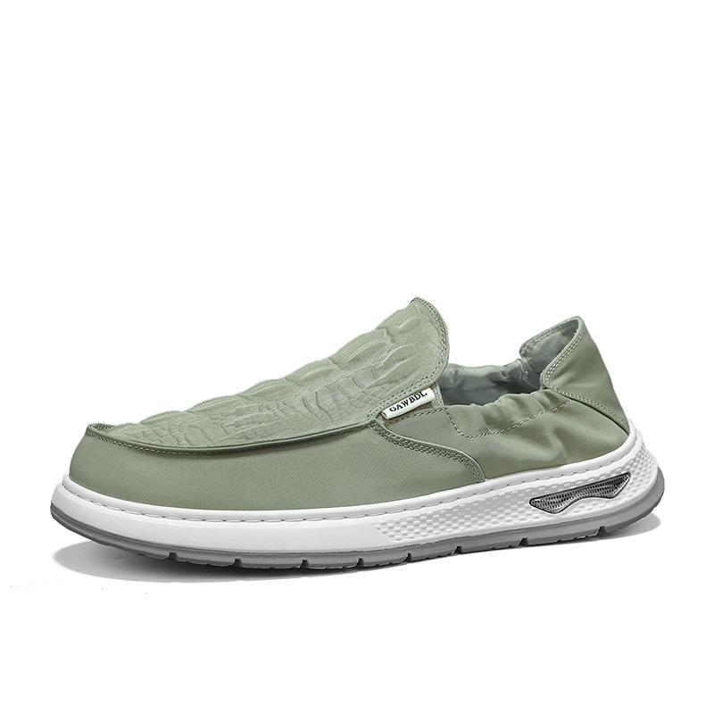 Combination Guochao 2024 four-season high-quality ice silk cloth breathable men's shoes, lightweight loafers, Doudou shoes