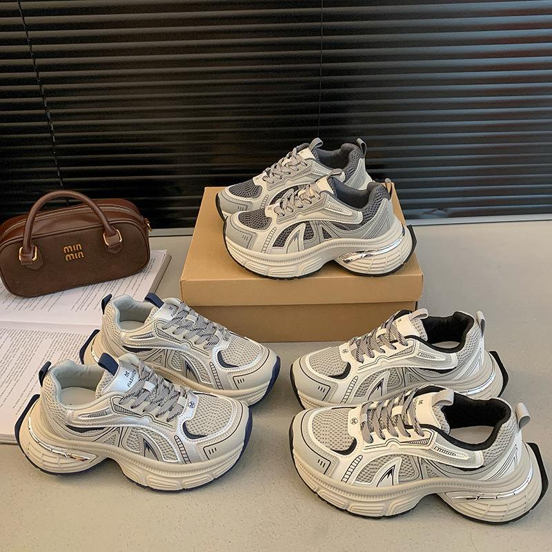 Platform dad shoes women's 2025 spring new high-end casual sports shoes versatile and popular small running shoes