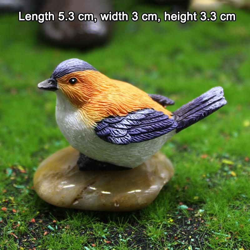 Simulation Birds And Birds' Nests Ornament Resin Faux Gardening Bonsai Decoration Accessories Figurines & Miniatures FU