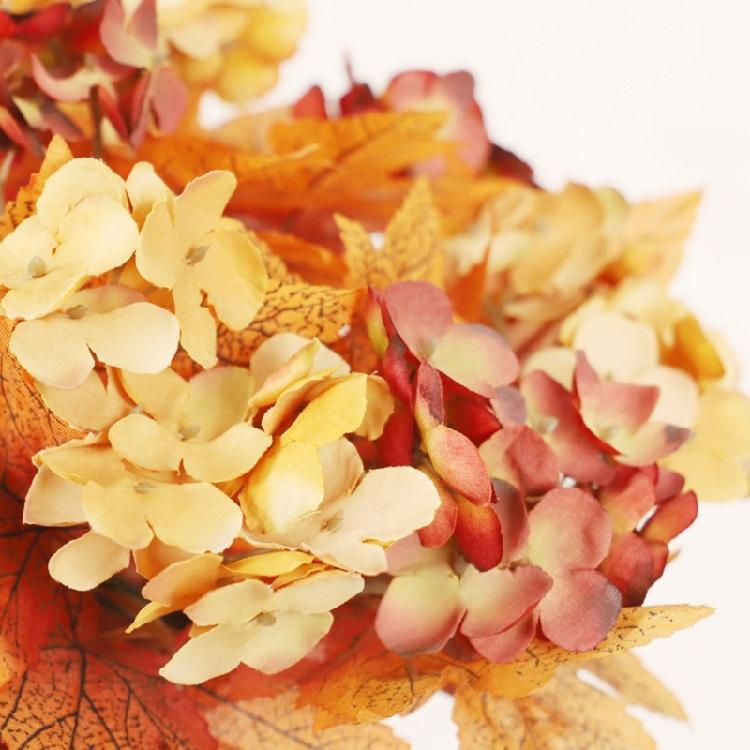 Thanksgiving Maple Leaf Garlands Decorative Candle Rings Dining Room Decoration Autumn Wreath Candlestick Holder