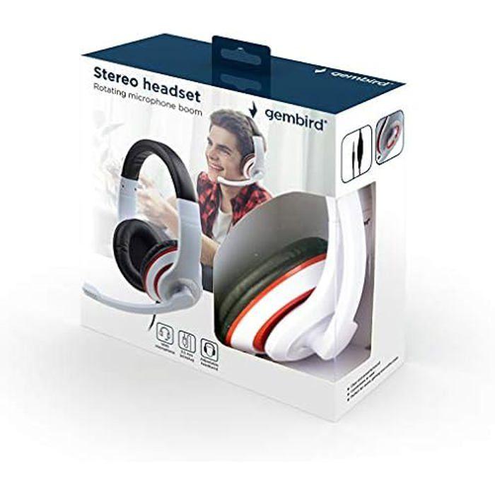 Écouteurs - Gembird - Intra-auriculaires - Blanc - Micro Intégré - Contrôle Du Volume