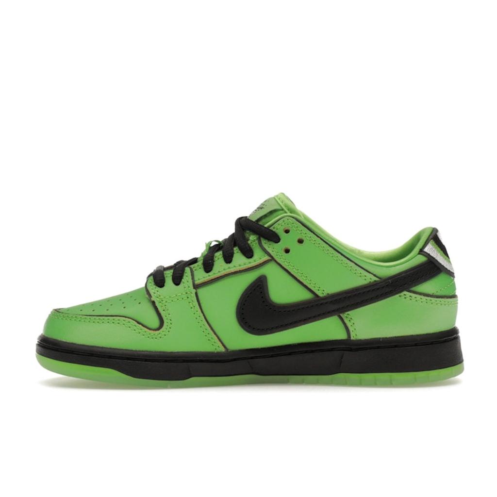 The Powerpuff Girls x Nike Dunk Low Pro SB QS PS Buttercup Barnsneakers Grön Medelgrön Svart FZ8832-300