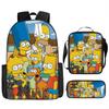 The Simpsons Kids Backpack Set School Bag Shoulder Bag Pencil Case 3-Piece Cartoon Cute Fashion for Boys Girls Gifts