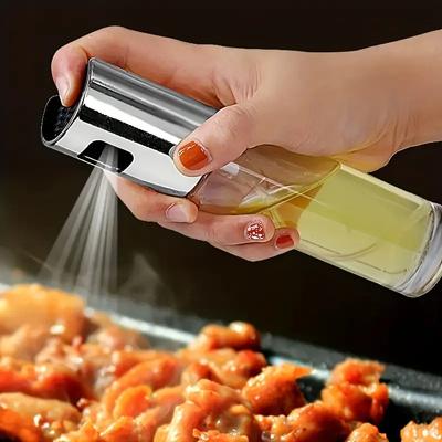 304 Stainless Steel Olive Oil Sprayer Kitchen Cooking Oil Spray Bottle with Glass Oil Can Easy To Use and Clean Perfect for Healthy Cooking and Baking