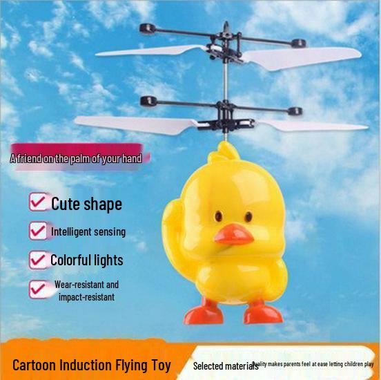 Drop-resistant Children's Remote Control Induction Helicopter Toy with Hovering Lights