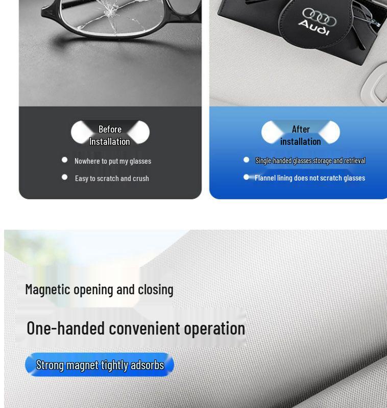 Nissan Sylphy Teana Qashqai X-Trail Terra Murano Kicks Kožený držák na brýle Klip