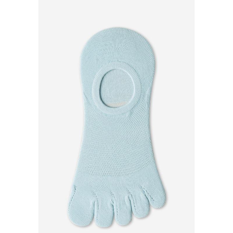 Women's Spring and Summer Thin Mesh Boat Socks, Antibacterial and Anti-infection Five-finger Socks, Boneless Invisible Cotton Socks