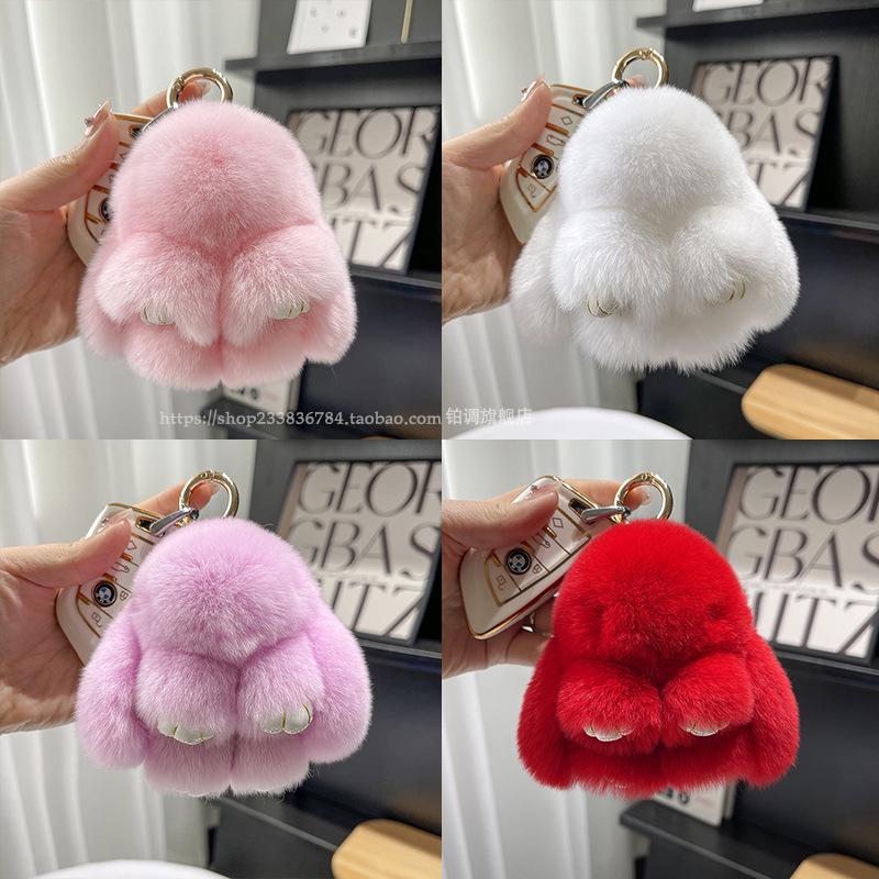 Cute Plush Bunny Keychain: Pretend Dead Rabbit Doll Pendant – Perfect Mini Gift for Students & Fans