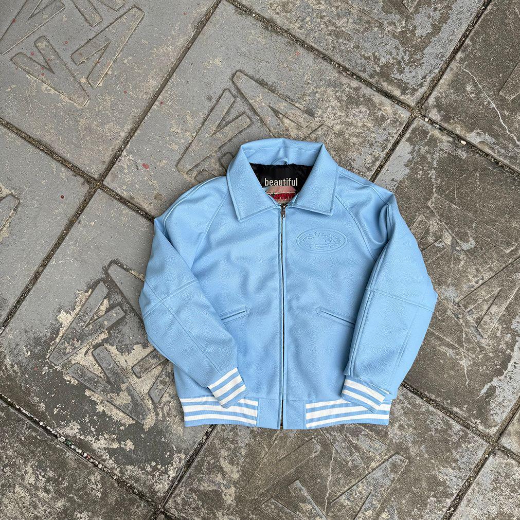 Herren Winter MA1 Fliegerjacke aus PU-Leder & Baumwolle - Retro Amerikanischer Street Style