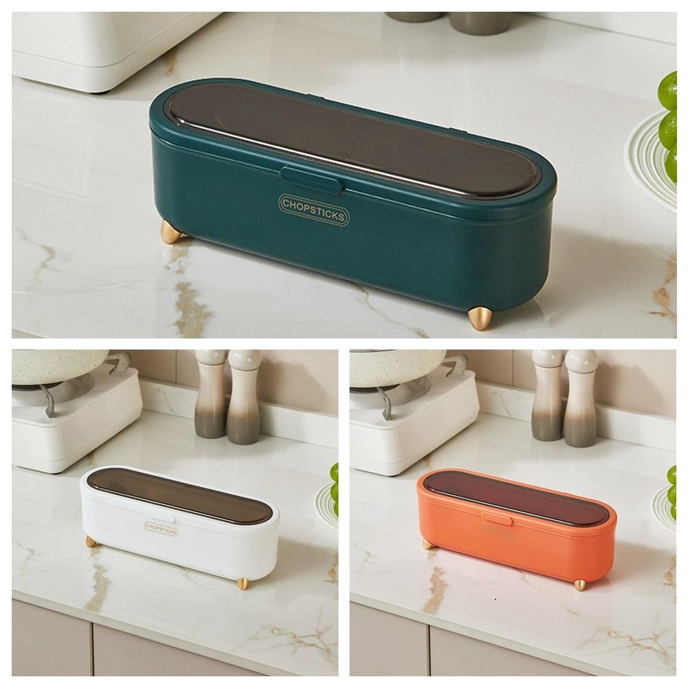 With Lid Cover Chopstick Storage Box Quick Drain Drainer Holder Dining Accessories