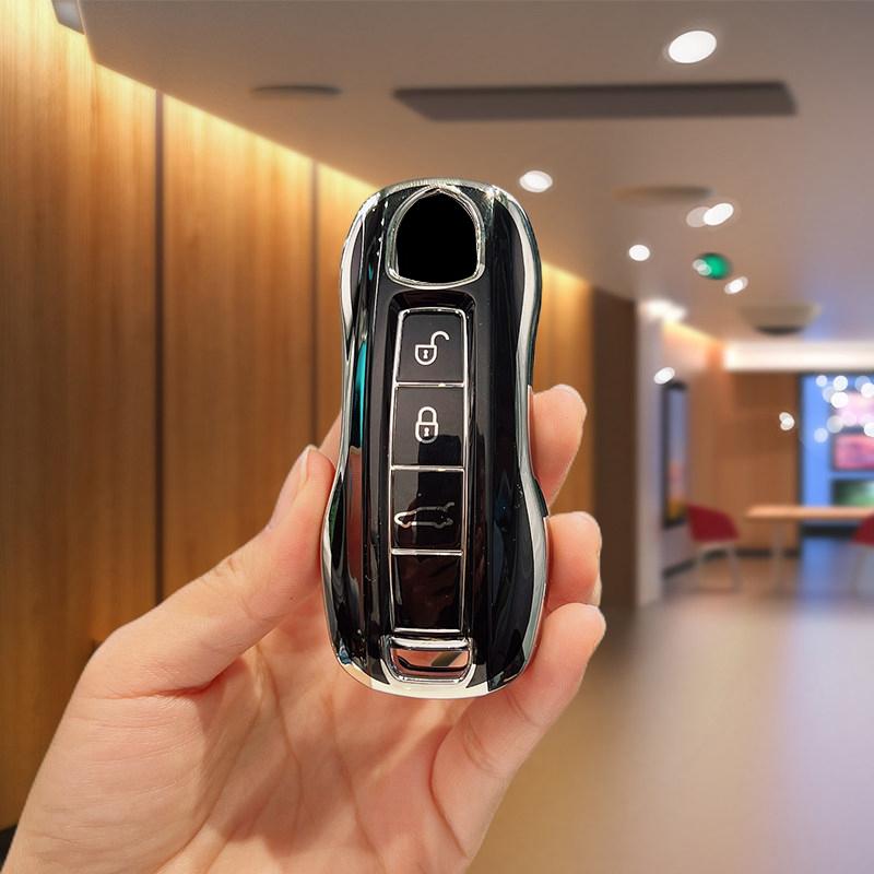 For Porsche Panamera Cayenne 971 911 9Ya Macan Boxster Keyless Car Key Case Cover 3 Buttons Car Remote Key Shell Fob Accessories