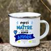 Thank You Super Teacher Mugs Creative Coffee Cups Drinks Water Cup Enamel Camping Mug School Home Handle Drinkware Teacher Gifts