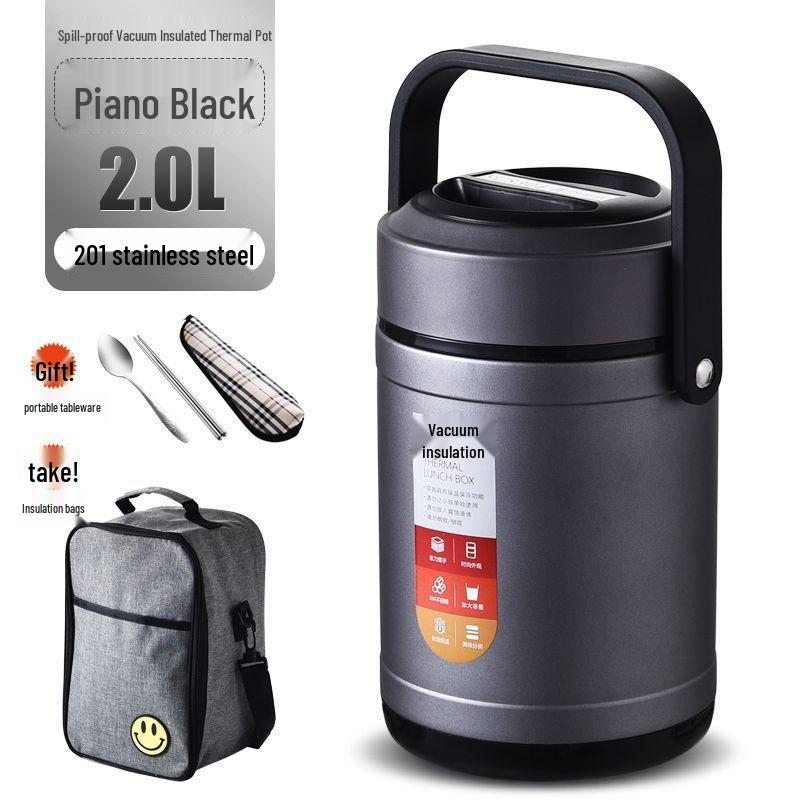 304 Stainless Steel Three-Layer Insulated Lunch Box for Students and Office Workers