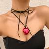 European and American Jewelry Novel Simple Love Pendant All-match Clavicle Chain Adjustable Wax Line Cold Wind Necklace